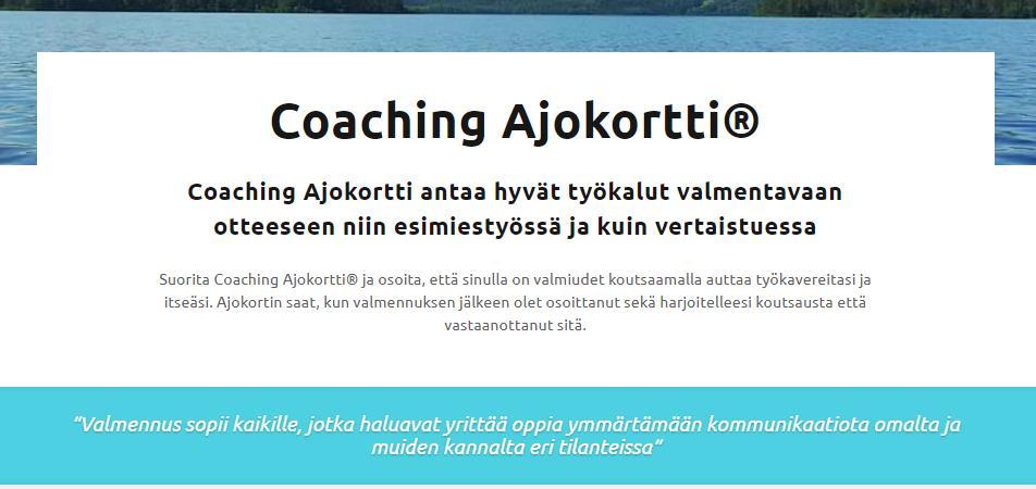 Seuraava avoin valmennus Helsingissä 6.-7.