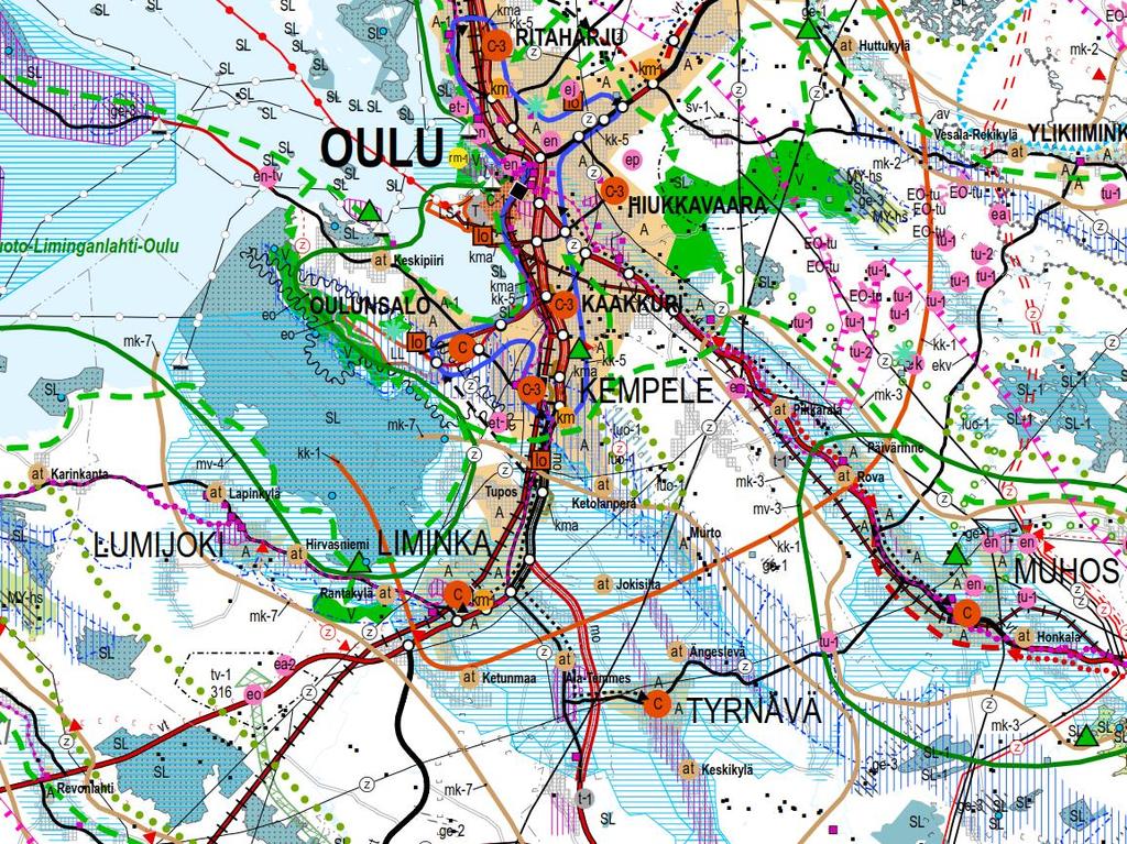 Ote epävirallisesta maakuntakaavojen yhdistelmästä