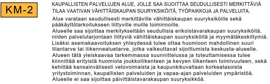 ruudutettuja alueita kehitetään keskustamaisina.