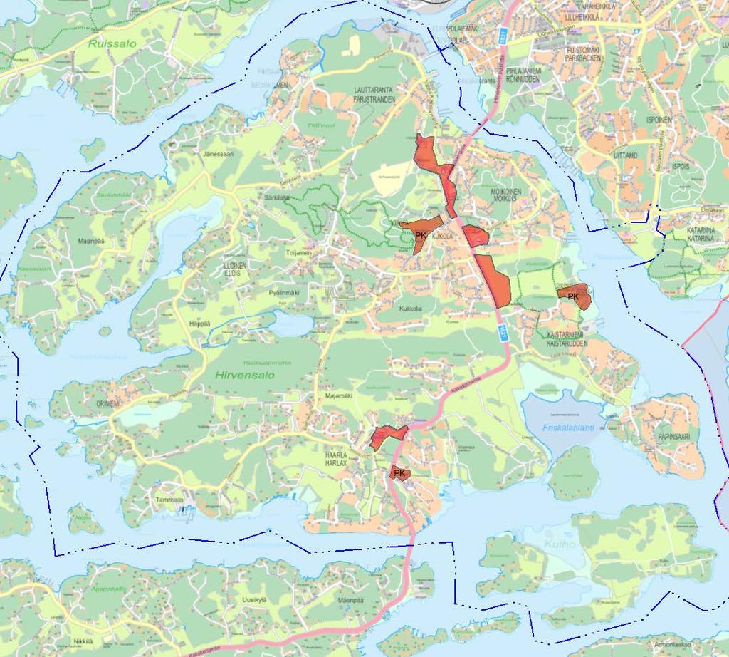 38 Liikenteeseen liittyvät kaavamerkinnät Pääkatu. Kokoojakatu. Pyöräilyn pääreitti. LV-1, LV-2, LV-3. Venesatama/venevalkama-alue. Laiva- ja veneväylä. Kevyen liikenteen yhteys.