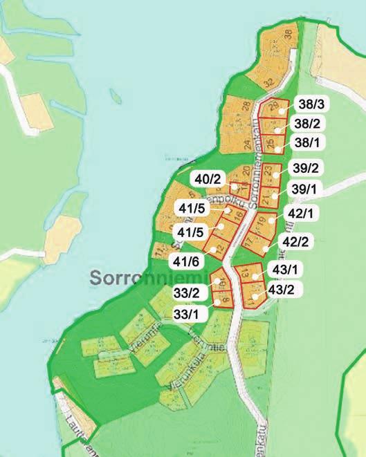 Tonteilla on oikeus kävelymatkan päässä olevaan yhteiseen venevalkamaan Kymijoen Pelinginselällä.