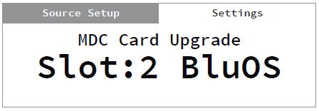 ASETUKSET MDC CARD UPGRADE MDC CARD UPGRADE -näkymässä näkyy laitteeseen mahdollisesti asennetut MDC-modulit. Voit päivittää ohjelmiston (esim. DD USB 2.0).