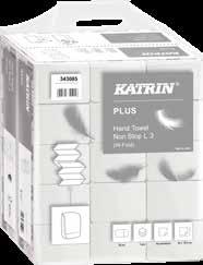 343085 (SAP: 220993) Katrin Plus Hand Towel Non Stop L3 3-kertainen, valkoinen, arkin koko 20,3 x