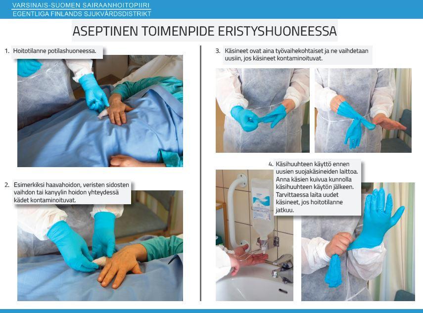 23 Kuva 9. Kuvassa aseptisen toimenpiteen opaskortti. 5.
