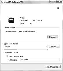 Importarea filmelor şi a fotografiilor pe un computer Filmele şi fotografiile înregistrate cu camera video pot fi importate pe un computer. Porniţi mai întâi computerul. 3 Daţi clic pe [Import].