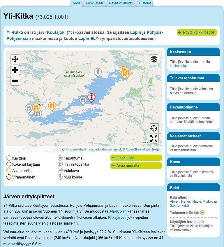 6 Kitkajärvien vedenlaatututkimuksia on tehty varsin paljon eri yhteyksissä.