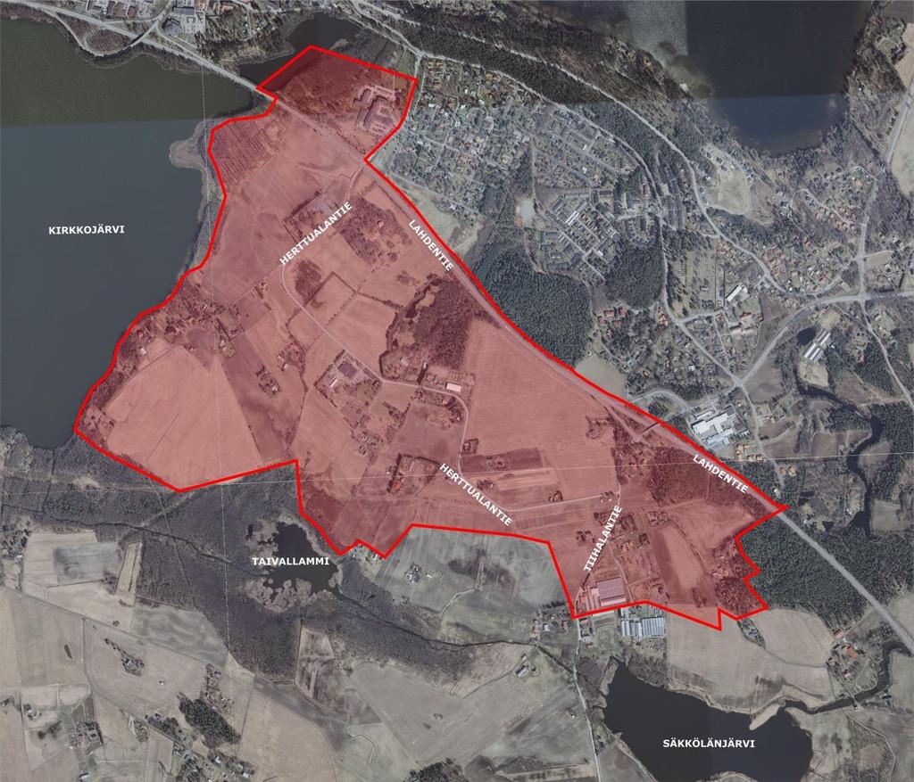 2. NYKYTILA-ANALYYSI 3 Hulevesiin liittyvien ongelmakohtien ja reunaehtojen selvittämiseksi laadittiin nykytilaselvitys, joka toteutettiin karttatarkasteluna Kangasalan kunnan toimittamien