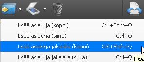 2 Lisää useita laskuja tiedostosta -toiminto Yleensä laskuja tulee päivän aikana paljon.