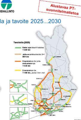 liikennöitävää avokanavaa.