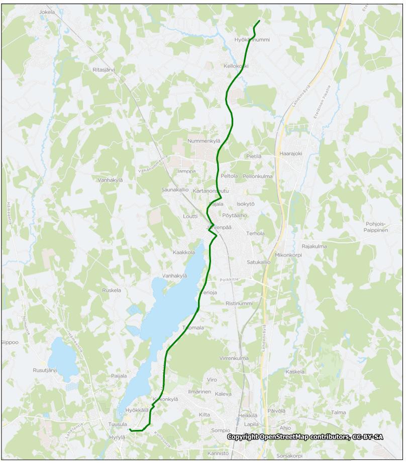 69 Linja 665 Hyrylä - Järvenpää - Kellokoski Hyökännummi Vuoroväli, min Arki Lauantai Sunnuntai Linja