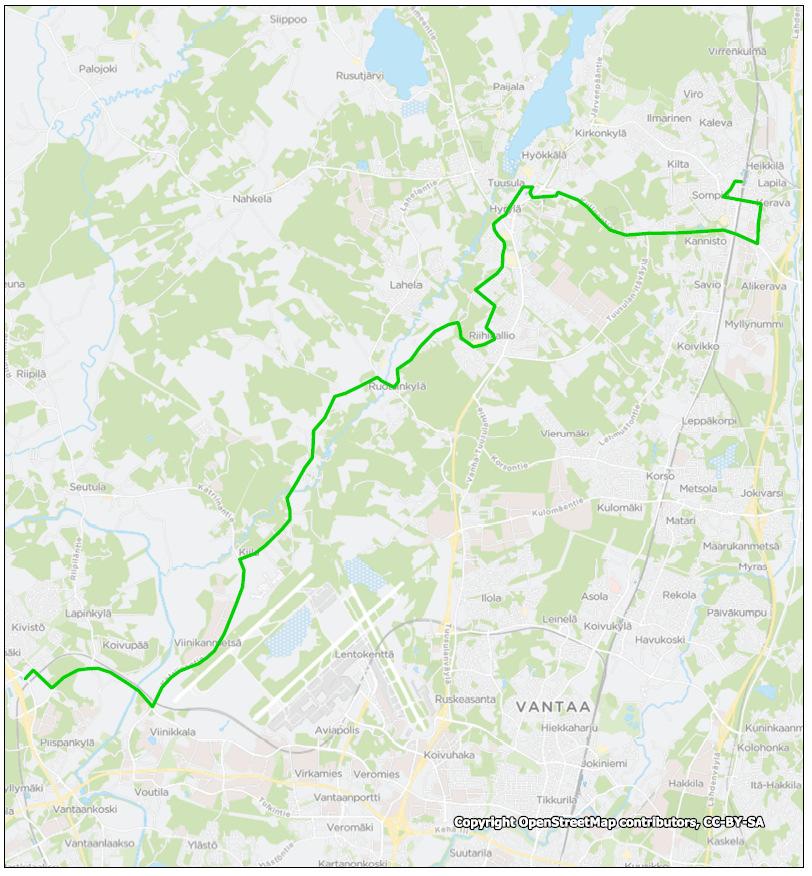 83 Linja 971 Kivistö -Myllykylä - Riihikallio Hyrylä Jaakkola - Kerava Vuoroväli, min Arki Lauantai