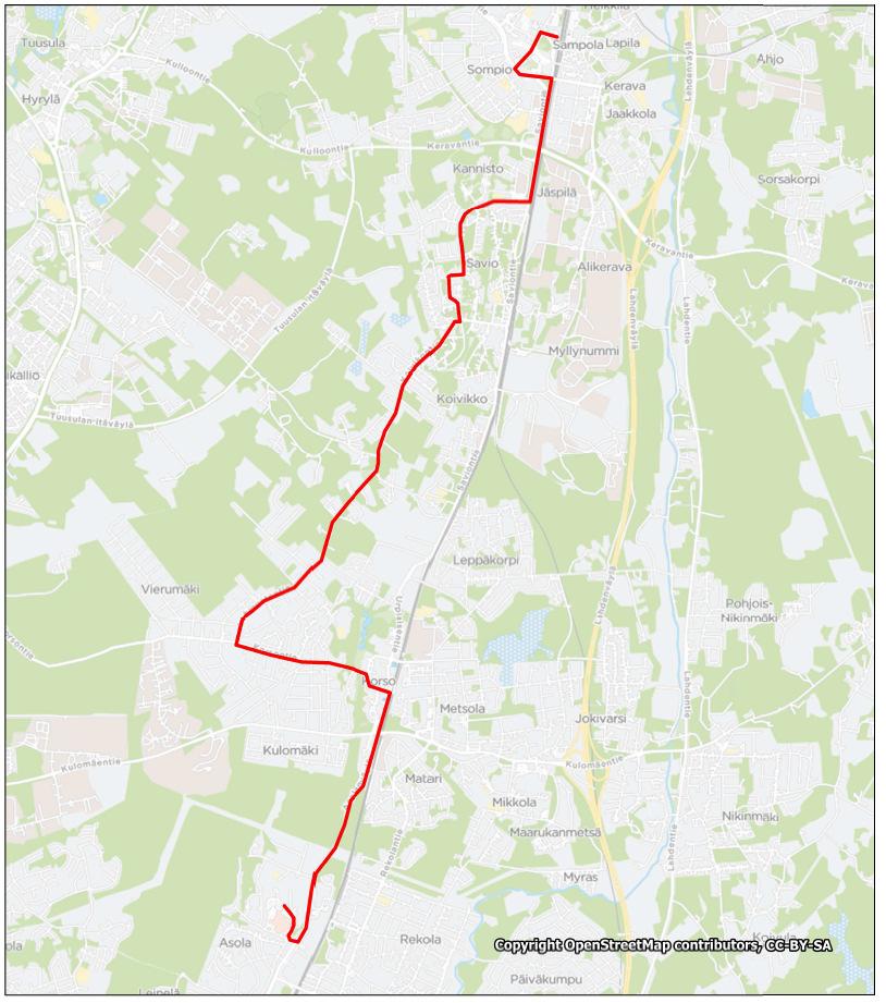 87 Linja 973 Peijas - Korso as. - Vallinoja - Koivikko - Kerava as.