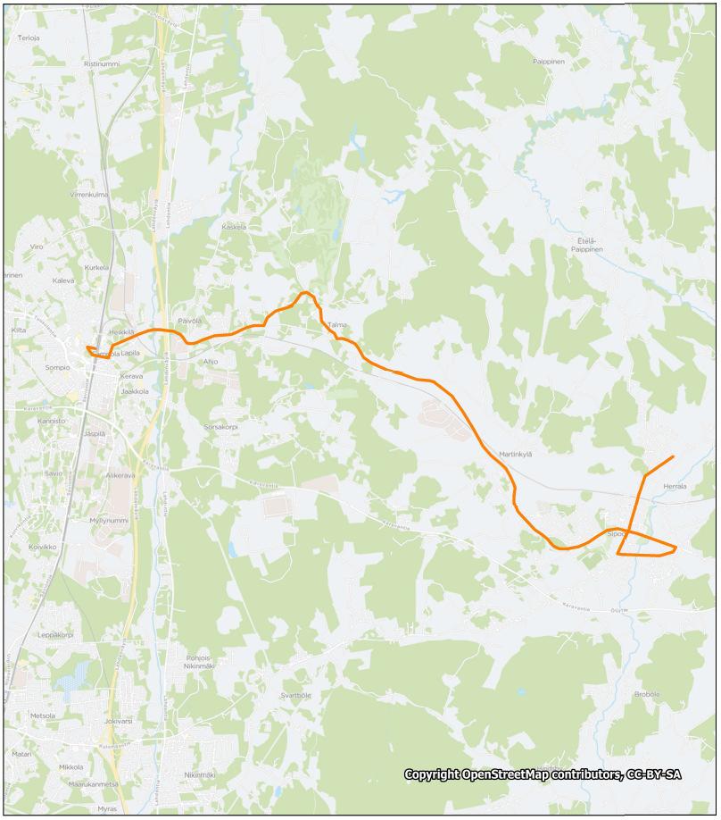 99 Linja 985 Nikkilä - Talma - Kerava as. Vuoroväli, min Arki Lauantai Sunnuntai Linja 5-6 6-9.