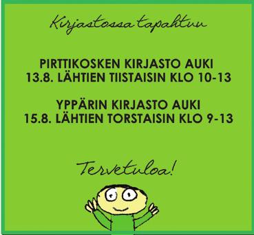 Tirrinkämpästä Pirttikosken rajaan asti (sähkölinja) sorsan- ja kyyhkynpyynti sallitaan. Jäniksen pyynti jokivarressa sallittu 1.11. lähtien.