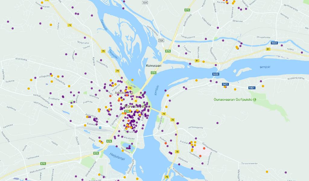 AIRBNB R VANIEMELLÄ AIRBNB-KOHTEIDEN TARJONTA JA ASUNTOJEN KÄYTTÖASTE Rovaniemen kohdekapasiteetti on pysynyt joulukuusta 2016 alkaen noin 350 kohteessa.