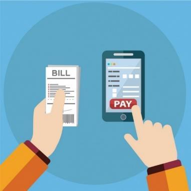 Verkkopankissa maksaminen / Payment through e-banking Verkkopankki on virtuaalinen maksutapa, jonka avulla maksut voi maksaa netin tai kännykkäapplikaation kautta.