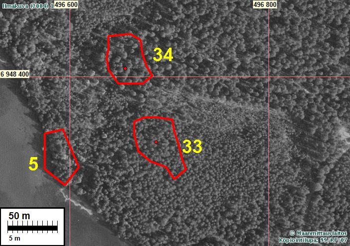 11 SUONENJOKI 5 SAUNANIEMI SW 778010005 kivikautinen asuinpaikka Koordin: N: 6948 317 E: 496 580 Z: 98 X: 6951 230 Y: 3496 750 Aroalho J 1999 tarkastus Löydöt: KM 31930, Aroalho J 1999.