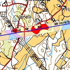 74 Kuva 4.18. Kohteen km 266+350 266+800 syvyystiedot. km 267+700-268+000 Kohteessa rata siirtyy penkereeltä leikkaukseen.