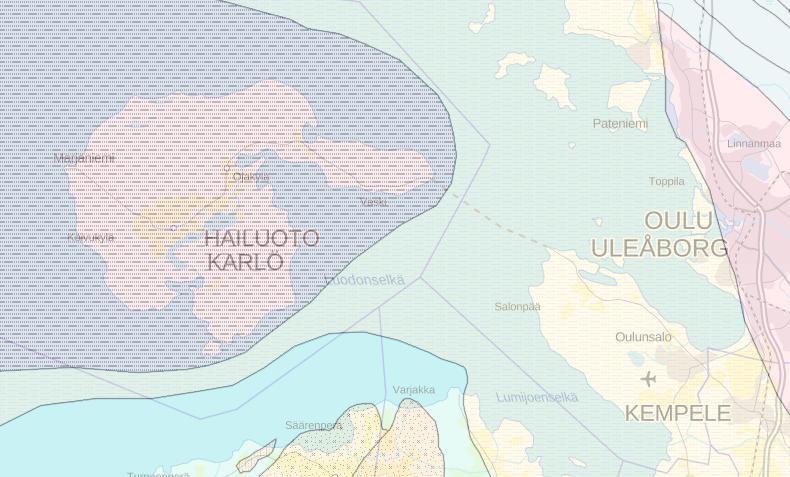 TIESUUNNITELMASELOSTUS 21 (81) Hailuoto-muodostuman savi- ja hiekkakiviä Muhos-muodostuman savikiviä Kuva 11. Hankealueen ja sen ympäristön kallioperä (Paikkatietoikkuna). 1.5.2.2 Maaperä PLV 0-700 Nykyinen penger (Hailuoto) Pinnassa on täyttöjä noin 2.