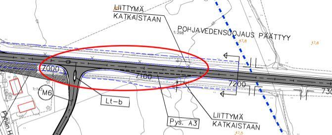 Käsittelykokouksen päätös: Sivu 9 C2. M6, liittymänäkemät ja pysäkkijärjestelyt Aiheuttaako pysäkille pysähtynyt linja-auto näkemäesteen M6:n liittymästä itään päin?