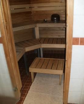 155 Kuva 15. Sointulan sauna ei sovellu liikuntarajoitteisen käyttöön Sointulan suihkutilasta puuttuu käsijohteet sekä suihkutuoli.