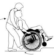 Käyttäjän siirtäminen vuoteelta pyörätuoliin Käyttäjän olisi hyvä olla kääntyneenä vuoteeseen päin riippumatta siitä, avustaako toinen henkilö siirtymistä.  Vedä jarrusta ja nosta jalkatuet.