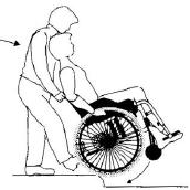 Tämä estää selkävammat ja liiallisen työskentelyn kumartuneena. Pyörätuolilla kulkeminen Painon oikea jakautuminen on tärkeä tekijä, joka vaikuttaa pyörätuolin käyttöön.