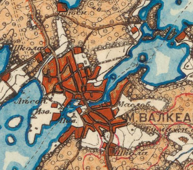 1800-luvun puolivälissä asutus leviää Myllysaarelta lähiympäristöön, muttei ulotu tutkimusalueelle