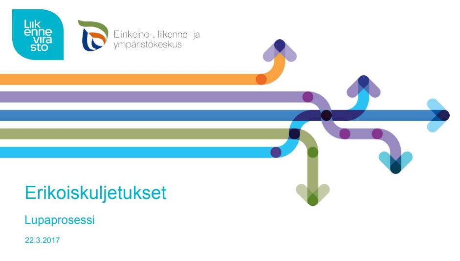 ERIKOISKULJETUSTEN KADUNKÄYTTÖSOPIMUKSET, PALAUTTEELLA ON VAIKUTUSTA Loppuvuodesta 2016 keskustelutilaisuuksia