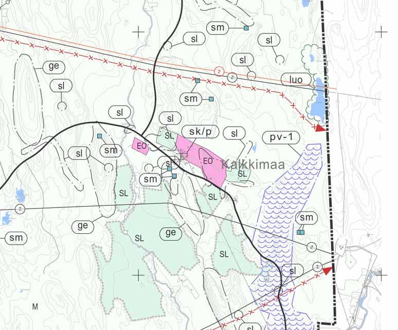 80 Ympäristövaikutusten arviointiselostus Voimajohtoreittiä sivuavalla Tornion kaupungin alueella on voimassa oikeusvaikutteinen (Kuva 52).