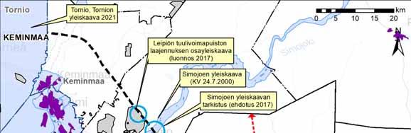 54 Ympäristövaikutusten arviointiselostus 6.3 Kaavoitus Tässä luvussa on kuvattu alueen kaavoitustilanne.