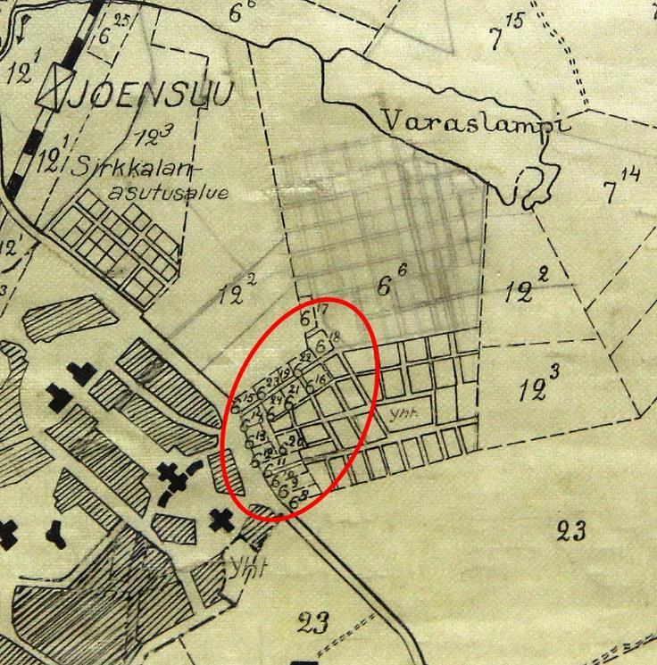 Kartasta ei käy ilmi, oliko inventointialueella tuolloin asutusta.