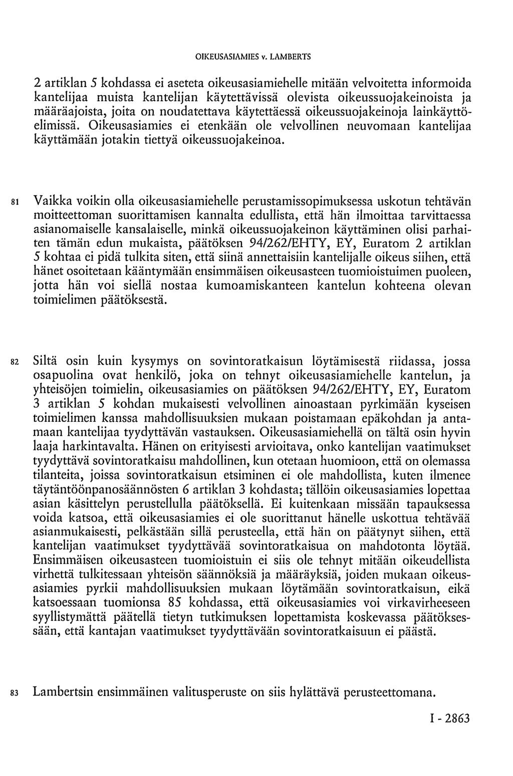OIKEUSASIAMIES v.