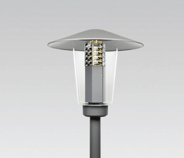 Streetlight 10 micro LED paredzēts dzīvojamo rajonu, otršķirīgu ceļu ar nelielu satiksmes intensitāti, gājēju celiņu un skvēru apgaismojumam.