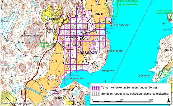 Raasepori, Zonation-aluetunnus 76 RAASEPORI (76) Alue sijaitsee Sällvikin kartanon vanhassa kulttuurimaisemassa.