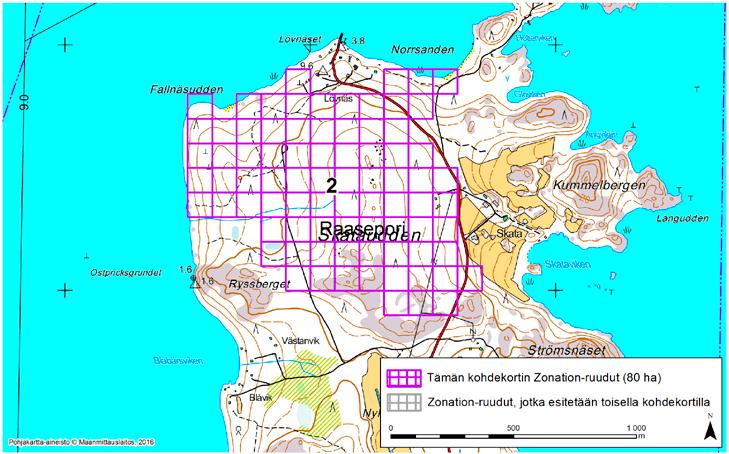 Raasepori, Zonation-aluetunnus 2 RAASEPORI (2) Alue sijaitsee Uudenmaan läntisimmällä mannerniemellä Padvassa, entisen Bromarvin kunnan alueella.