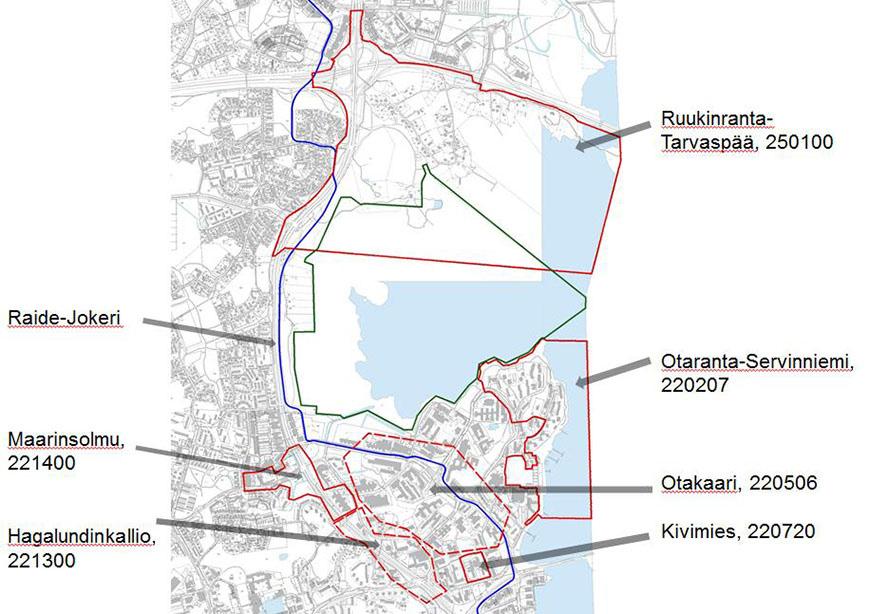 Maarinsolmu 221400 kaavaehdotus syksyllä 2014 Natura-arvio päivitetään Tavoitteena on mahdollistaa Maarinsolmun eritasoliittymän rakentaminen Kehä I:n tunnelointiin liittyen ja osoittaa siihen