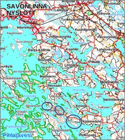 Selostus, ehdotusvaihe 18.5.2018 2 Laattaansaaren rantakaava sijaitsee Savonlinnan kaupungissa, Savonlinnan Pihlajavedellä.