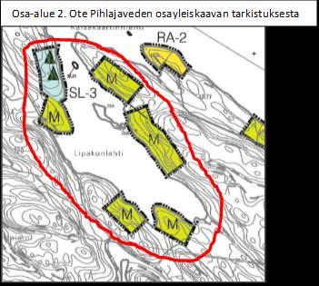 , tilalla Korpivuori yleiskaava-tilanne säilyy ennallaan tilan pohjoisrannalla.