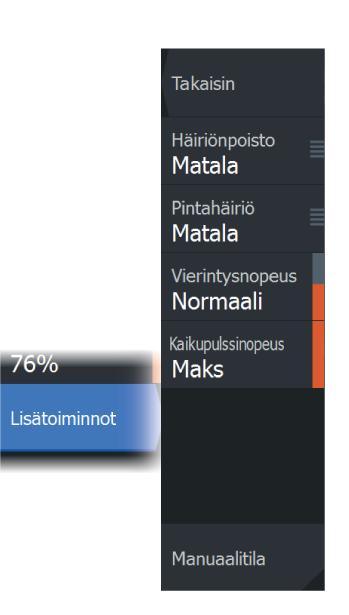 Määrittää kuvan lähteen valitussa paneelissa. Voit näyttää samanaikaisesti kaksi eri lähdettä käyttämällä usean paneelin sivua. Kunkin paneelin valikon vaihtoehdot ovat erillisiä.