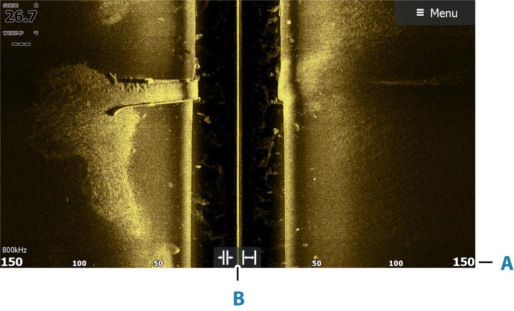 9 SideScan Tietoja SideScan-toiminnosta SideScan tarjoaa laajan ja tarkan kuvan merenpohjasta veneen sivuilla.