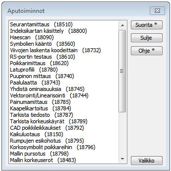 Usein näissäkin toiminnoissa on paljon kaikille käyttäjille hyödyllisiä toimintoja. Ne saa helposti käyttöön ohjelman valikkoihin tai pikakuvakkeiksi Valikkotoiminnon avulla.