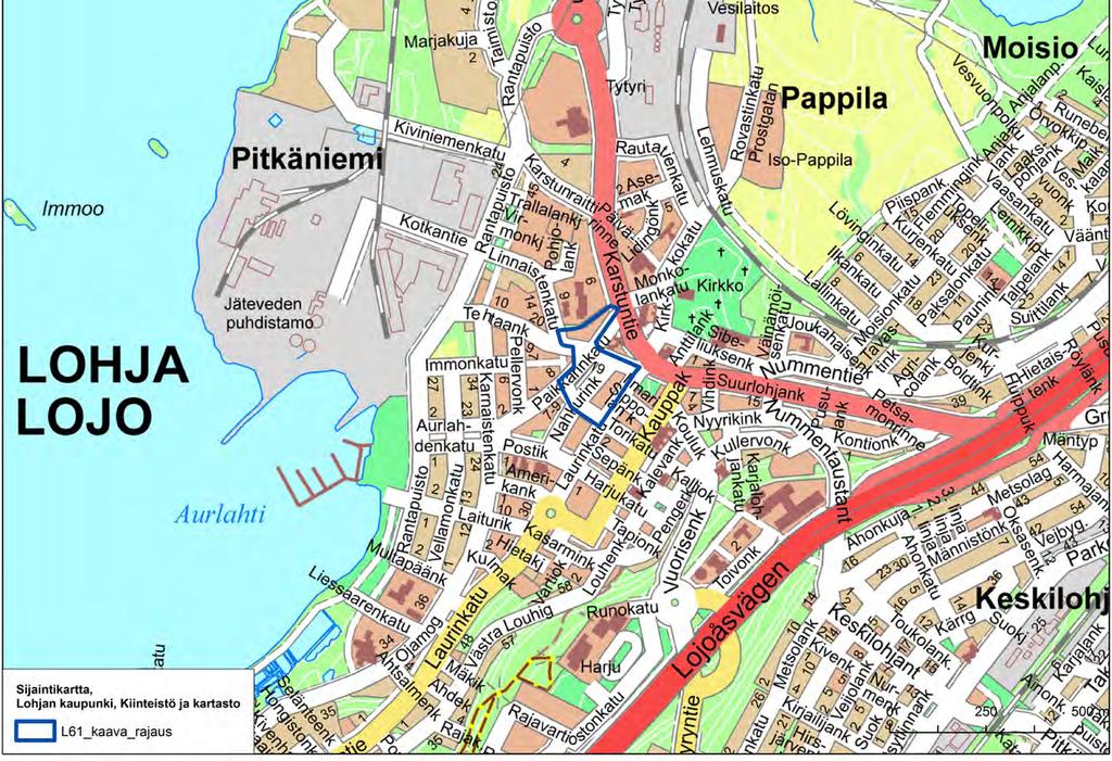 OAS - VIREILLETULO - KAAVOITETTAVA ALUE Kaava-alueen länsipuolella on pääasiassa asuinkerrostaloja.