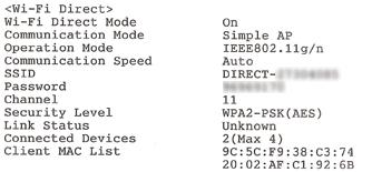 Ongelmien ratkaiseminen & Tulostimeen liitetyn SSID-tunnuksen tarkistaminen sivulla 121 & Tietokoneen SSID-tunnuksen tarkistaminen sivulla 122 Jos yhteyden muodostaminen Wi-Fi Direct (Simple AP)