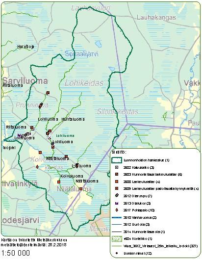 Lohiluoma37.033 Luonnonhoitohanke hankehakuunlokakuussa 2017. Toimijaksi valittu MaansiirtoSoukkalaOy Alavudelta. Valmistuukesäkuussa2020. Lähes kokonaan Isojoen kunnassa. Kokonaispinta-ala n.