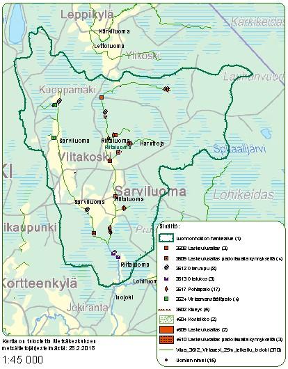 Riitaluoma 37.034 Luonnonhoitohanke hankehakuun toukokuussa 2018. Valmistuu marraskuussa 2020. Isojoen kunnassa. Kokonaispinta-ala n. 3200ha, josta yksityismetsiä noin 2500 ha.