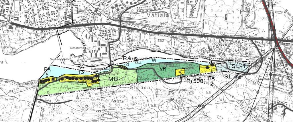 Rantaosayleiskaava Kaava-alueen pohjoisosassa, Pitkäjärven itäpäässä on voimassa 1997 valmistunut laaja Kangasalan rantaosayleiskaava.