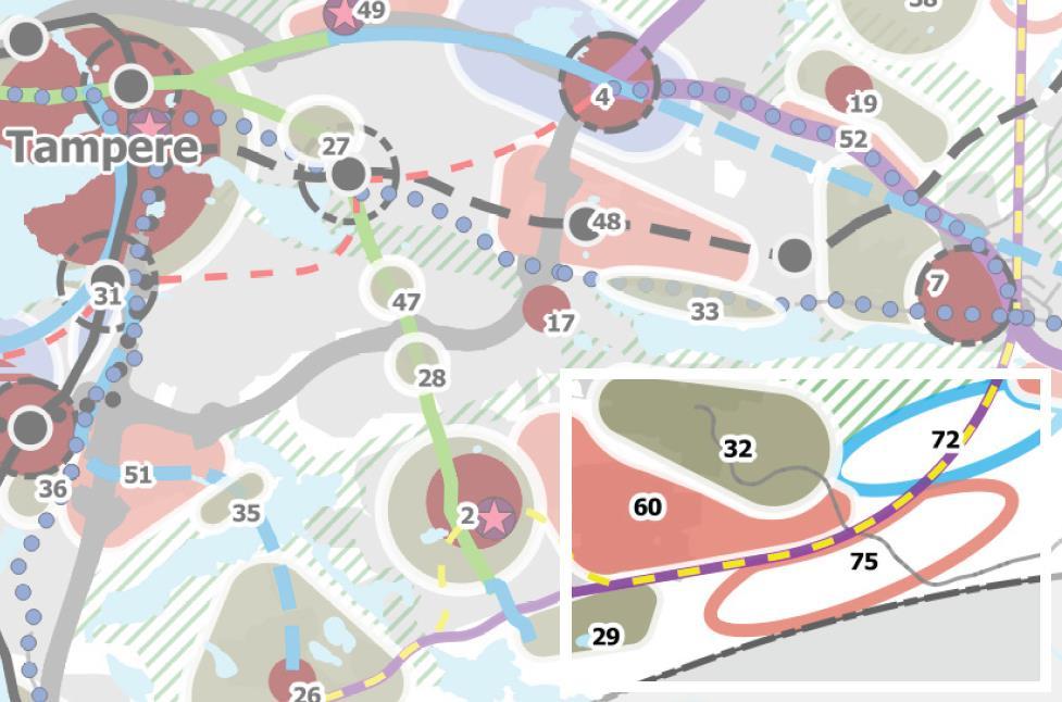 Tampereen kaupunkiseudun rakennesuunnitelma 2040 Rakennesuunnitelma 2040 on Tampereen kaupunkiseudun yhdyskuntarakenteen kehitystä, asumista, liikennettä, elinkeinojen ja palvelujen sijoittumista