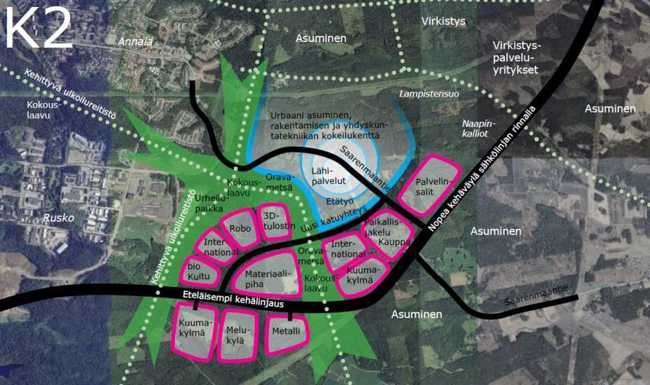 pdf Kakkoskehän suunnittelutilanne Kakkoskehän linjauksesta on laadittu kehittämissuunnitelma vuonna 2003.