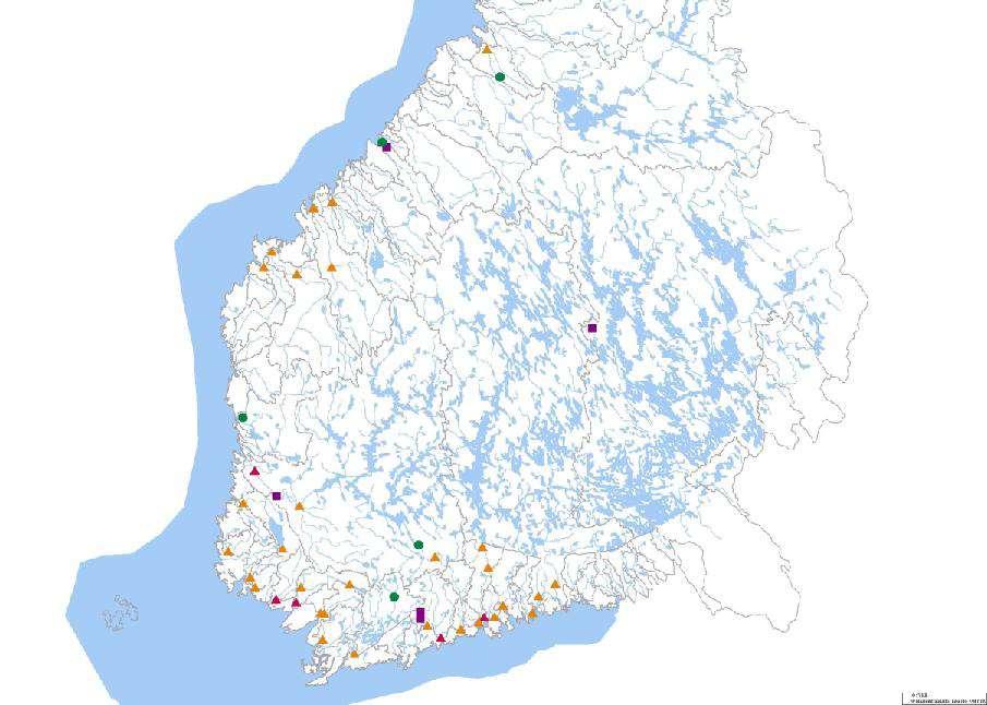2005 alueellinen kartoitus Paikat